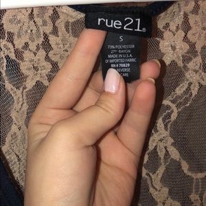 Navy and Cream Sexy Shirt